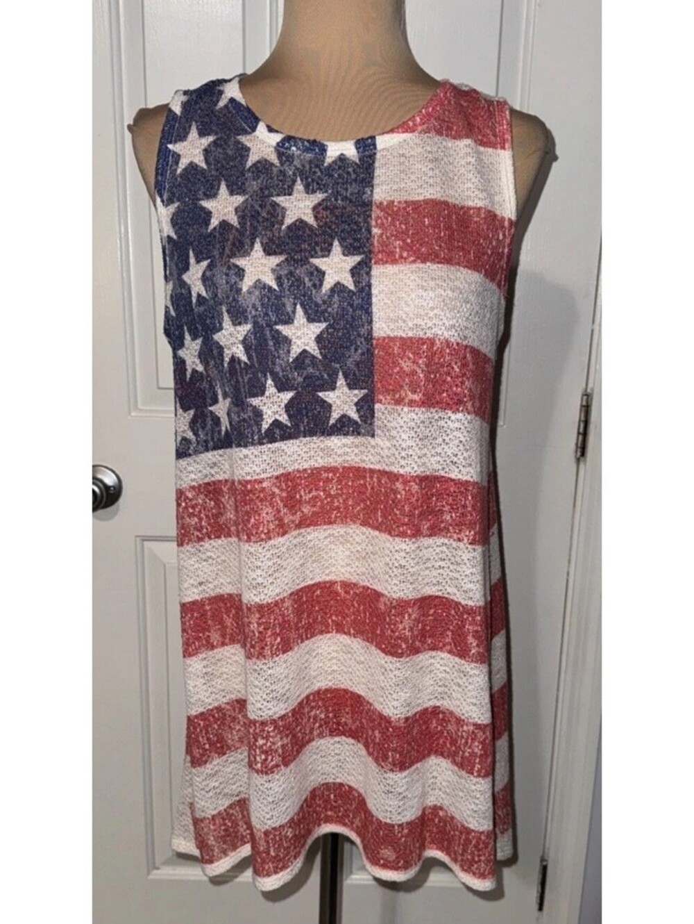 Wrangler Women’s American Flag Tank Top USA Patriotic Sleeveless Size XL